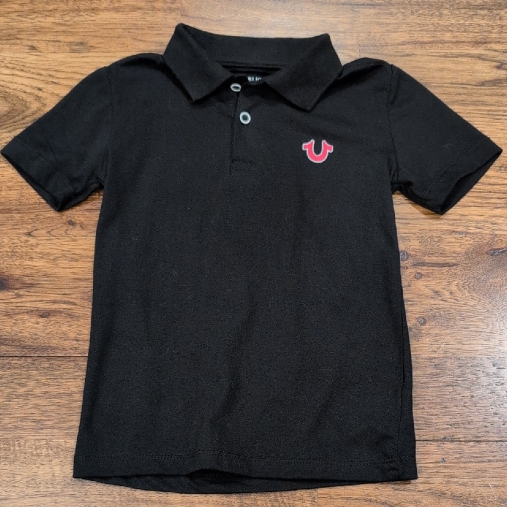 Boys True Religion black polo shirt size 6